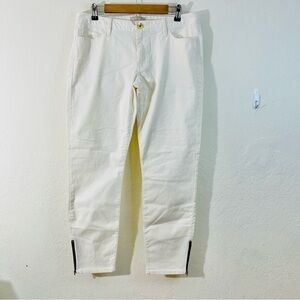 Banana Republic Cotton Blend Mid Rise Ankle Cropped Jeans 31 Off White Pockets